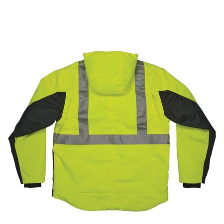 Ergodyne Workwear Jacket, Class 2, Type R, Lime, Size XL 8275